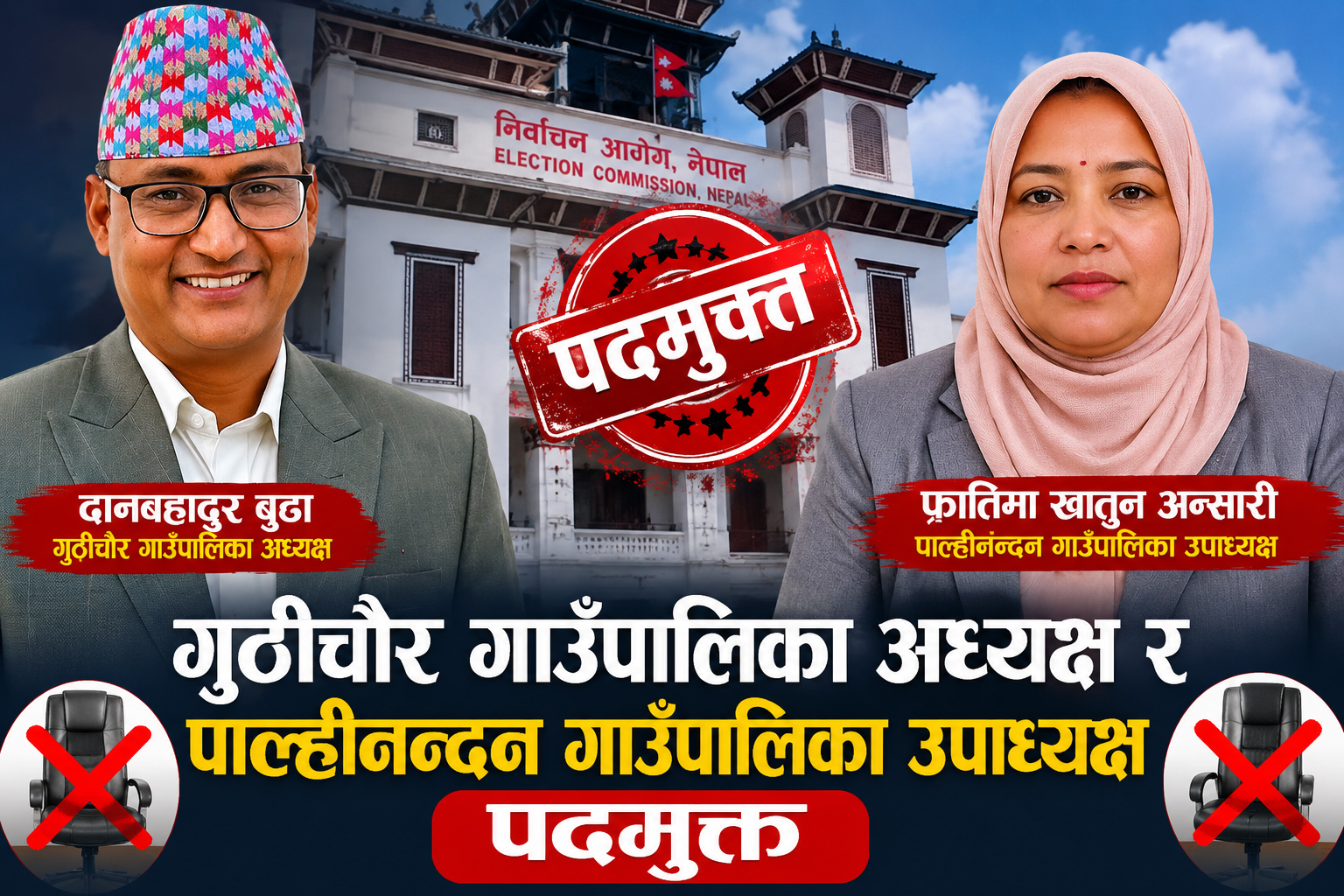 दल परिवर्तनको मूल्य: गुठीचौर अध्यक्षसहित तीन जनप्रतिनिधिको पद गुम्यो
